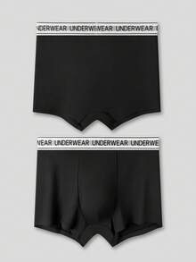 5pcs/Pack Lightweight, Comfortable, Casual, Sporty, Fashionable, Young, Dynamic Elastic Band Men's Boxer Briefs - Multicolor - View 4