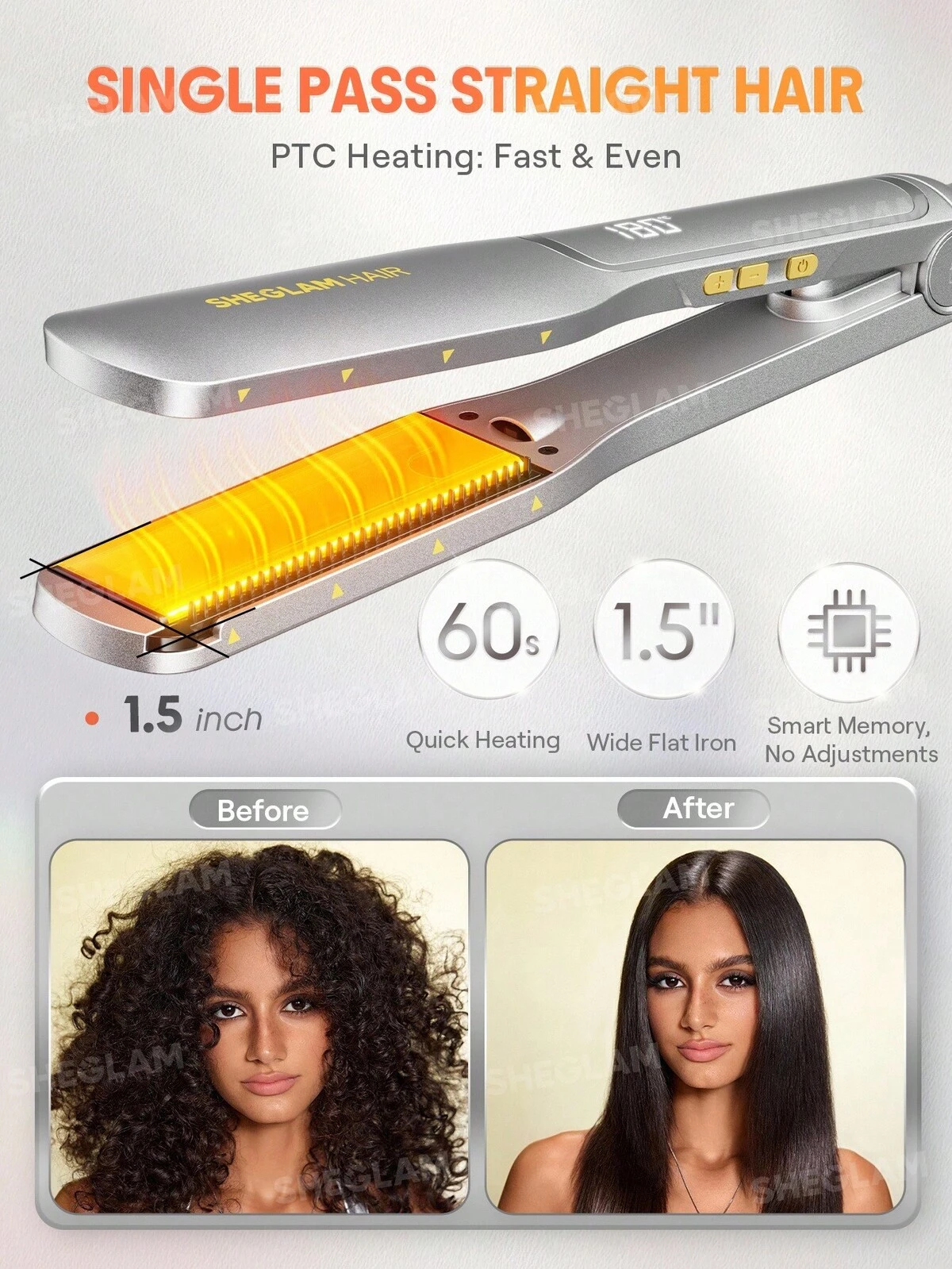 Sleek Chic Wide Glide Straightener - US Plug