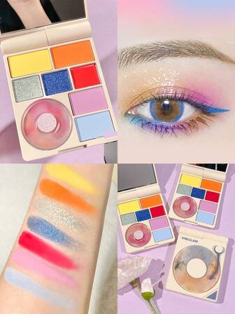 Palette De Fards à PaupièRes Vinyl Pop Color Me Crazy, 9 Couleurs, Mat Et Scintillant, Fard à PaupièRes UniforméMent Pigmenté, Estompable, Rose Vif, Cadeau Du , Paillettes Marque Beauté Visage Maquillage CosméTique Pour Femmes Filles Parfait Pour Hiver IdéAl Pour Y2K ÉLéGant Mode Adapté Pour Anniversaire Xmas Cadeau FêTe PrêT Meilleure Couleur