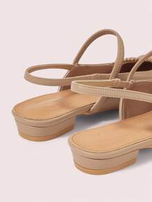 CUCCOO DOLLMOD Aprikot süße niedliche Mary Jane Preppy Stil rückenfreie Ballerinas