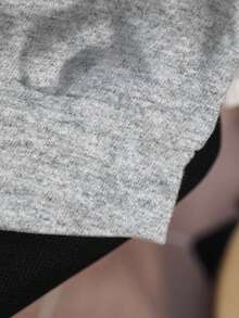 LOONEY TUNES X SHEIN 女士秋季骷髅与字母图案圆领运动衫 - 白色 - 查看 4