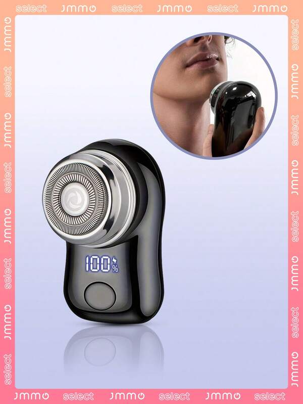 JMMO Men's Electric Shaver, USB Charging, Digital Display Function, Compact And Portable, Suitable For Business Trips, A Holiday Gift For Men Battery Capacity 220mAh