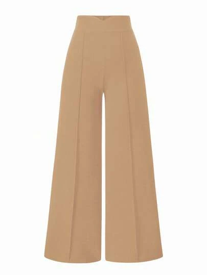 SHEIN Unity Pantalones casuales anchos de mujer con diseño de rayas de palillo de dientes de unicolor