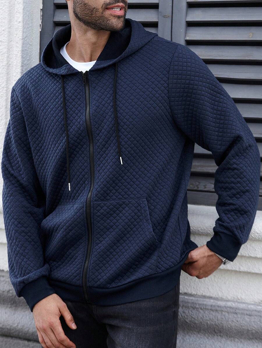 Manfinity CasualCool 秋季大码男士休闲户外连帽拉链长袖运动衫