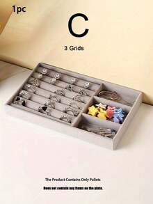 1/5pcs、首饰托盘、珠宝收纳盒、彩妆收纳盒、戒指收纳盒、项链收纳盒、灰色收纳盒、灰色分隔托盘、文具收纳盒、文具托盘、旅行收纳盒、便携式化妆盒、化妆盒、化妆托盘、旅行化妆盒、多功能收纳盒、适用于口红、唇线笔、眉笔、眼影盘、文具、适合女性送礼、度假海滩、浴室收藏、卧室收藏、大容量 - 彩色 - 查看 21