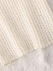 Franclia Bộ 2 váy suông không tay ôm sát màu trơn và áo len dài tay cổ tròn cho nữ - Màu be - Xem 7