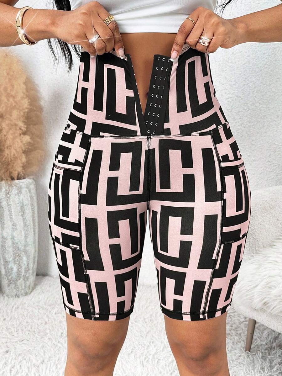 SHEIN Lady 2025 New Printed High Waist Stretchy Slim Contrasting Colors Fit Women Leggings  Fall Outfits For Women Halloween  Chic Women's Pants Going Out Outfit