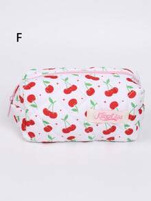 1 件别致碎花铅笔盒、文具袋、化妆包、桌面收纳袋、自然风格、返校、铅笔袋、书包 - 彩色 - 查看 13