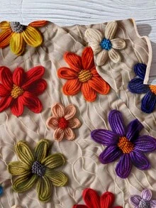 SHEIN LUNE 女士休闲几何花卉印花衬衫，简约设计，适合夏季和初秋 - 彩色 - 查看 4