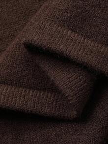 DAZY 女士休闲纯色针织毛衣和裙子两件套，秋冬