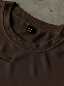 Claim Dot Áo ba lỗ cổ tròn màu trơn đơn giản cho nam mùa hè, cỡ lớn, mùa hè - màu nâu - Xem 4