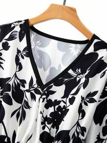 GlowEve CURVE 2025 New Elegant Ruffle Sleeve Black And White Dress For Women,Autumn Date Night Fashion,Wednesday Aesthetic,Graduation,Wedding,Gala,Party Cloth - Apricot - View 5