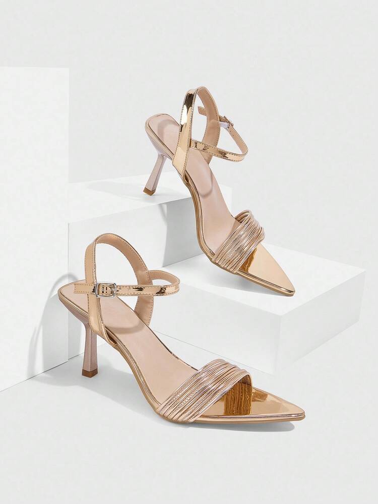 CUCCOO SZL Women's Fashionable Brown Elegant High Heel Sandals
