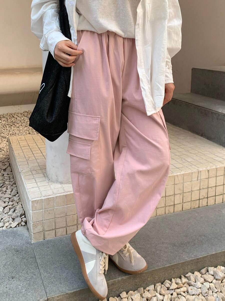 DAZY 少女宽松直筒休闲工装裤，秋季学生时尚单品