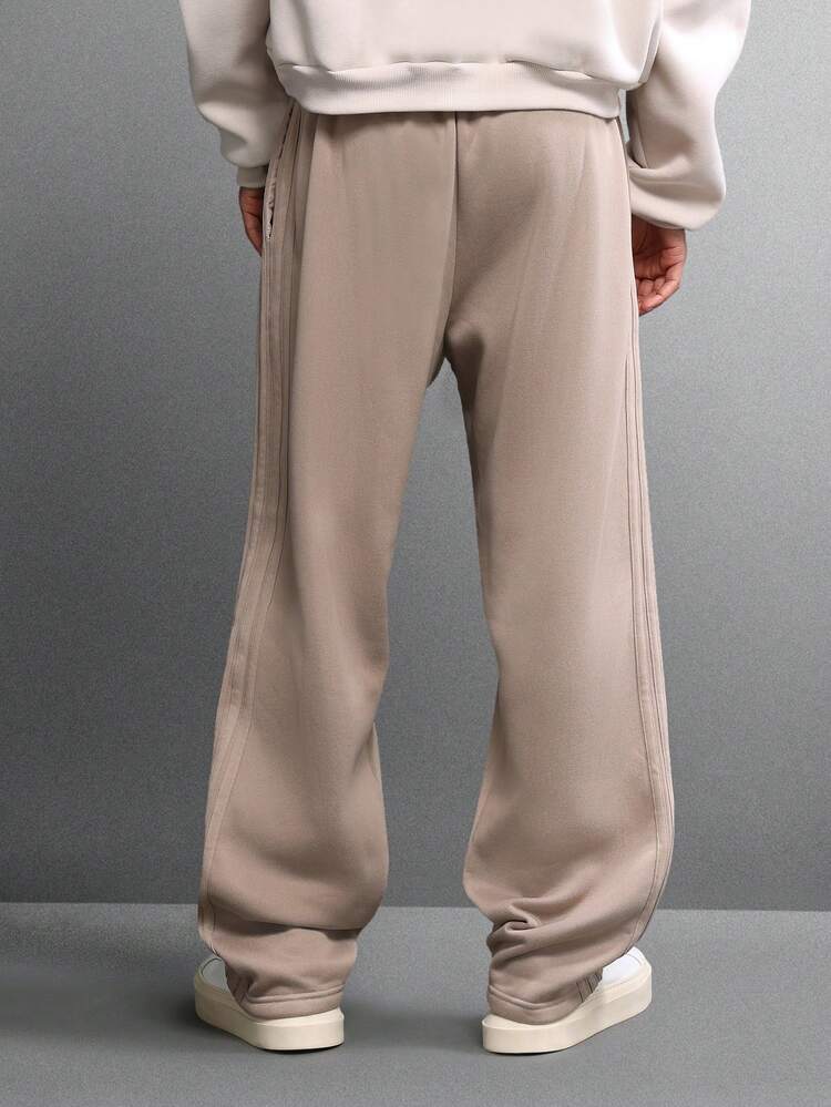 Straight Leg Pants With Side Tape Detail