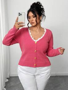 Elenzga Halloween Plus Size Cardigans Fall Winter Cloth For Women Autumn, Pink - Red - View 4
