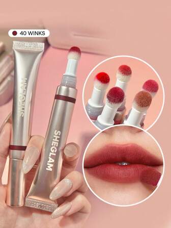 LáPiz Labial LíQuido Mate Con Forma De Almohada Pout Pillow Cushion-40 Winks LáPiz Labial LíQuido De Larga DuracióN Acabado Mate Aplicador Con Punta De Esponja Brillo De Labios Brillo De Labios Hidratante No Pegajoso Marca Belleza Maquillaje CosméTico Para Mujeres NiñAs Perfecto Para OtoñO Invierno Ideal Para Y2K Elegante Moda Adecuado Para CumpleañOs Navidad Presente Fiesta Listo Mejor Color