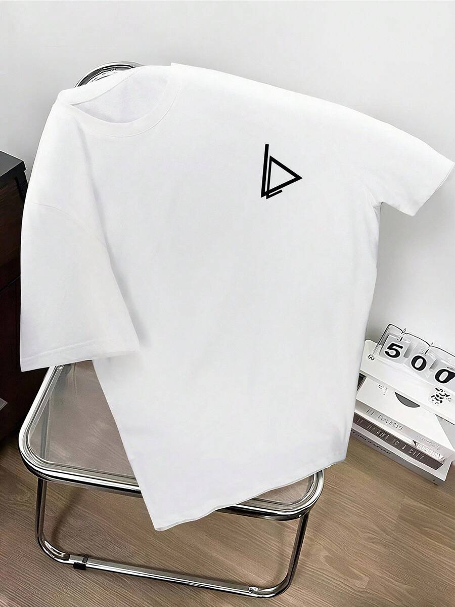 Claim Dot 男士夏季休闲几何图案印花短袖度假 T 恤，可作为男友礼物