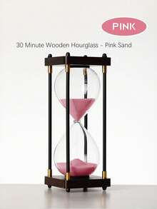 1pc 30-Minute Classic Wooden Timer, Vintage Square Sand Timer, Graduation Season Gift Birthday