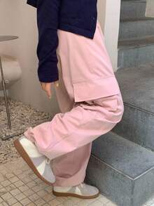 DAZY 少女宽松直筒休闲工装裤，秋季学生时尚单品