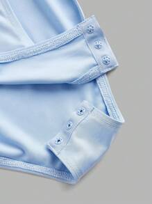 SHEIN EZwear 3 件套大码休闲简约方领短袖紧身衣，适合春夏季 - 彩色 - 查看 9