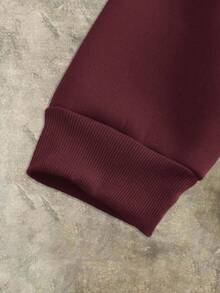 Manfinity Dauomo 男士秋季字母印花拉链连帽休闲卫衣，长袖上衣