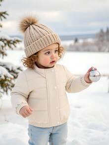 SHEIN Vintaside Kids 女婴秋冬外套休闲时尚保暖幼儿夹克