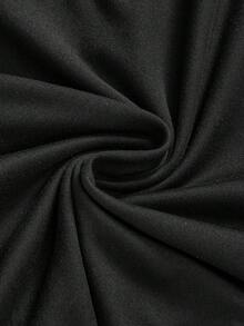 ROMWE Goth Sukienka mini z gotyckim punkowym wzorem krzyżowym, z rozkloszowanymi rękawami i koronką, dla kobiet - Czarne - Zobacz 4