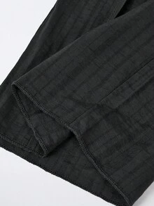 Maija Kids Maija Kids 年轻女孩百搭宽松阔腿荷叶边腰带时尚休闲裤，百搭纯色长裤，适合居家、返校、度假、夏季 - 黑色 - 查看 5