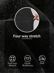 SHEIN Tall Damer Casual Mid-Wist Pocket Denim Skinny Flared Jeans - Grå - Visa 7