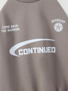 SHEIN Explorewe 2 peças/Conjunto Calça de Moletom e Jaqueta com Capuz Casual de Estilo Escolar para Meninos Pequenos, Volta às Aulas 2025 Roupa Casual Atlética para Crianças - Multicolorido - Visão 6