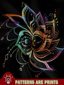 EMERY ROSE 大码休闲简约莲花图案宽松女士背心适合夏季