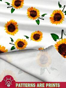 Soleia 女士休闲假日前系带抹胸上衣和迷你短裤套装，向日葵和花卉印花，适合夏季、春假、椰子女孩、女孩之旅、音乐节、假日服装、夏季服装、雏菊，适合外出 - 彩色 - 查看 3