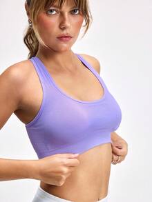 LOUNGEISTA 3件套女士交叉肩带运动文胸，露背瑜伽健身运动背心式胸罩，运动文胸 - 彩色 - 查看 5