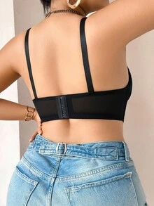 SHEIN Áo ngực có gọng ren gợi cảm cỡ lớn dành cho nữ - Nhiều màu - Xem 2