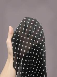 Flirla Women's Summer Polka Dot Print Halter Top And Fitted Shorts Sexy 2-Piece Set - Black - View 9