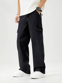 SHEIN Explorewe 青少年男孩户外休闲工装牛仔裤