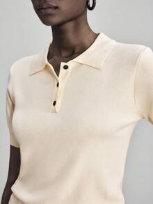 Ontre 2025 秋季女士 Polo 领针织短袖毛衣，商务休闲日常穿着，适合婚礼宾客、度假、城市通勤、办公室着装