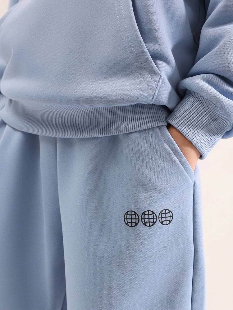 Hooded Sweatshirt With Matching Jogger Pants