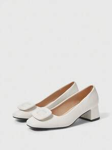 Sleekvia Women's Comfortable Versatile Chunky Heel Shoes