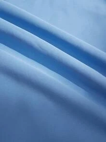 Aveloria Modichic 优雅性感通勤派对纯色翻领露肩交叉门襟抽绳设计女式长袖超长连衣裙 - 藍色 - 查看 6