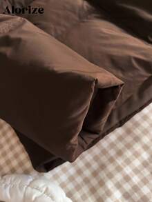 Tween Girls' Casual All-Match Versatile Brown Winter Coat, Short Length High Collar Hooded Girls Brown Jacket Girls Winter Jacket - Mocha Brown - View 4