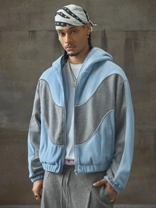 AXEPEAK Áo khoác nam tay dài dáng rộng, dệt kim mềm mại, thời trang mặc hàng ngày, thu đông - Nhiều màu - Xem 1