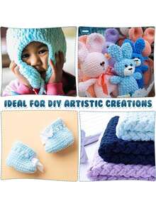 1/2/3/5 Rolls, Approx 90-100g/Pc Ice Bar Braided Single Strand Chunky Yarn For DIY Scarf, Bag, Slippers, Dolls, Blankets, Cushions, Plush Toys (Random Color)