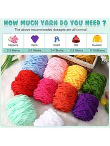 1/2/3/5 Rolls, Approx 90-100g/Pc Ice Bar Braided Single Strand Chunky Yarn For DIY Scarf, Bag, Slippers, Dolls, Blankets, Cushions, Plush Toys (Random Color)