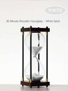 1pc 30-Minute Classic Wooden Timer, Vintage Square Sand Timer, Graduation Season Gift Birthday
