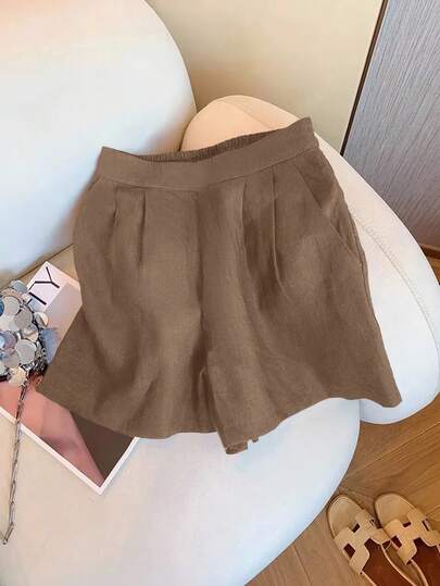 INAWLY 女士休闲无袖上衣和宽松短裤两件套