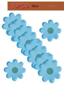 10 件雏菊金箔装饰盘 7 英寸 9 英寸波西米亚风派对背景照片道具生日婚礼毕业圣诞节夏季装饰白色向日葵桌面中心装饰壁挂节日装饰 - 彩色 - 查看 6