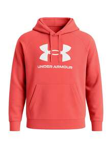 Under Armour RIVAL FLEECE LOGO HOODIE - Red White - View 1
