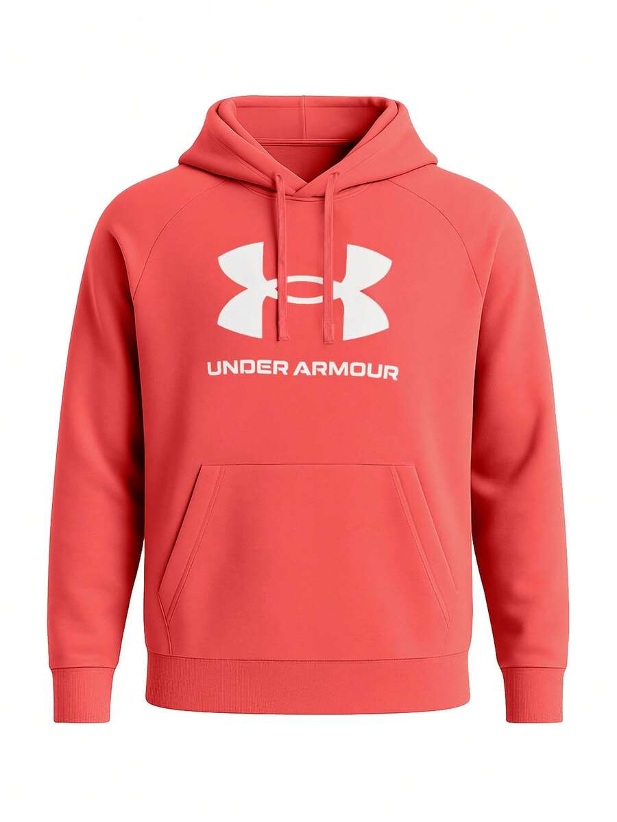 Under Armour RIVAL FLEECE LOGO HOODIE - Red White - View 1